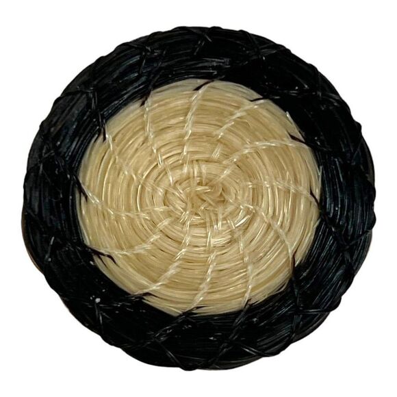 Papago Indian Tohono O’odham Hand Woven Horsehair Mini Micro Miniature Basket 1" - Picture 1 of 4
